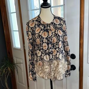 Maeve Button Up Floral Blouse